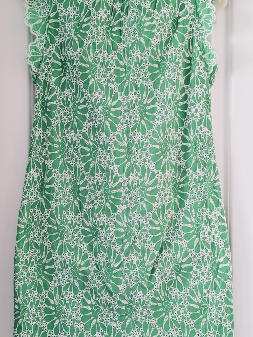 LOFT Women's Mint Green Floral Eyelet Lace Dress